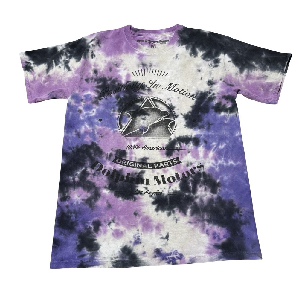 Pink Dolphin Men's Pink‎ Dolphin Motors Tie Dye Shirt Size Medium 19 x 27
